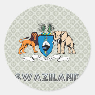 Swasiland-Wappen Runder Aufkleber