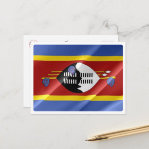 Swasiland - Waving Flag - Postkarte