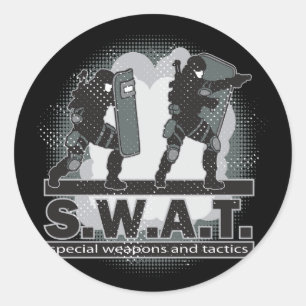 SWAT Team-Eingang Runder Aufkleber