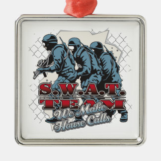SWAT-Team-Hausbesuche Silbernes Ornament