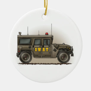 SWAT-Team-Hummer-Polizeiwagen-Verzierung Keramik Ornament