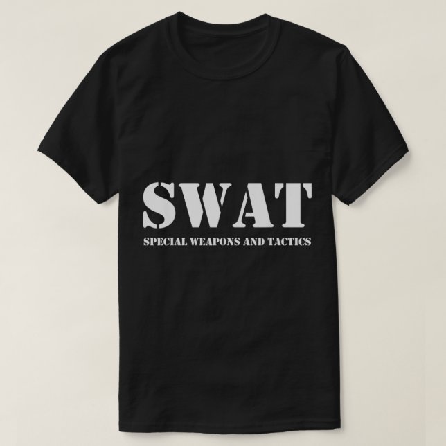 SWAT-Team Vintage Polizeieinheit T-Shirt (Design vorne)