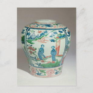 Swatow-Polychrome-Gläser, Ende des 16. Jahrhundert Postkarte