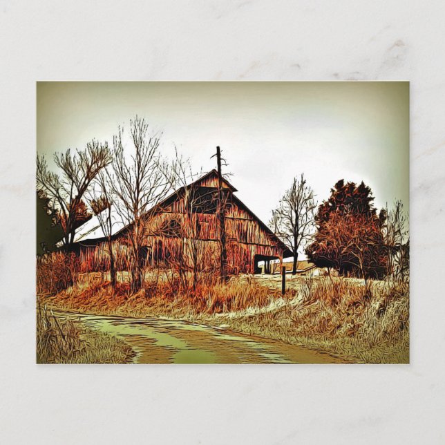 Swayback Barn Postkarte (Vorderseite)