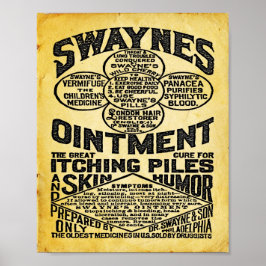 Swaynes Salbe Werbung Print Poster
