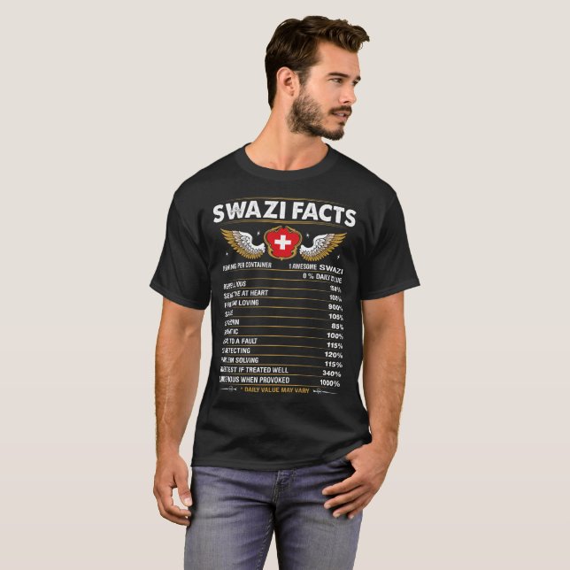 Swazi-Tatsachen-romantisches Lösen von Problemen T-Shirt (Vorne ganz)