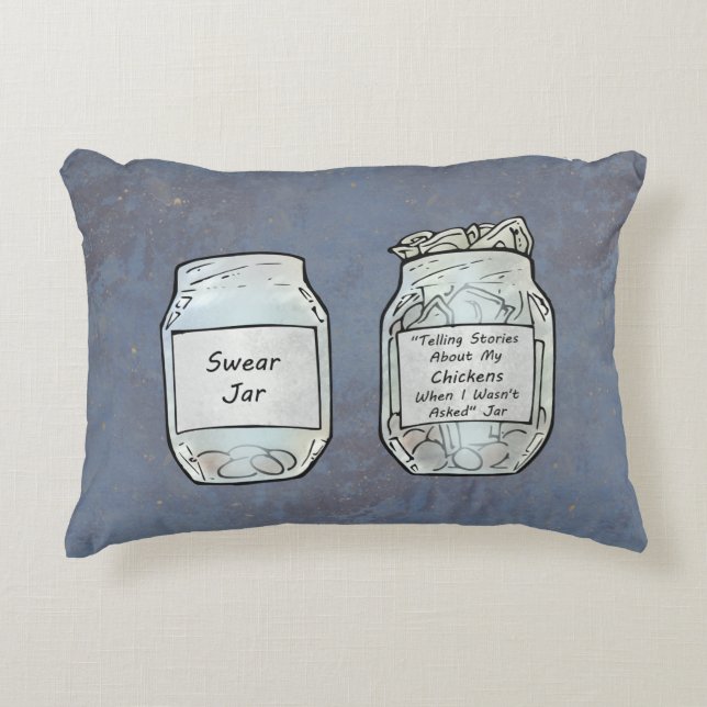 Swear Jar und Chicken Jar Dekokissen (Vorderseite)