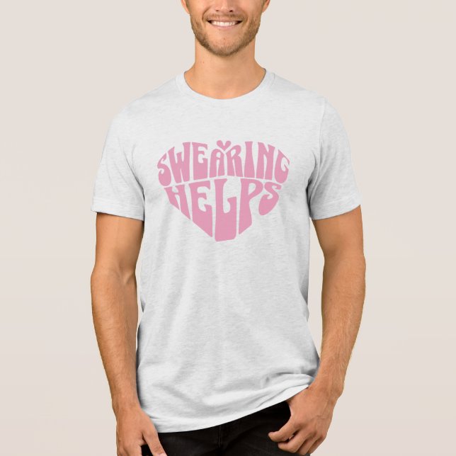 Swearing Helps Cute Funny Women's Tri-Blend Shirt (Vorderseite)