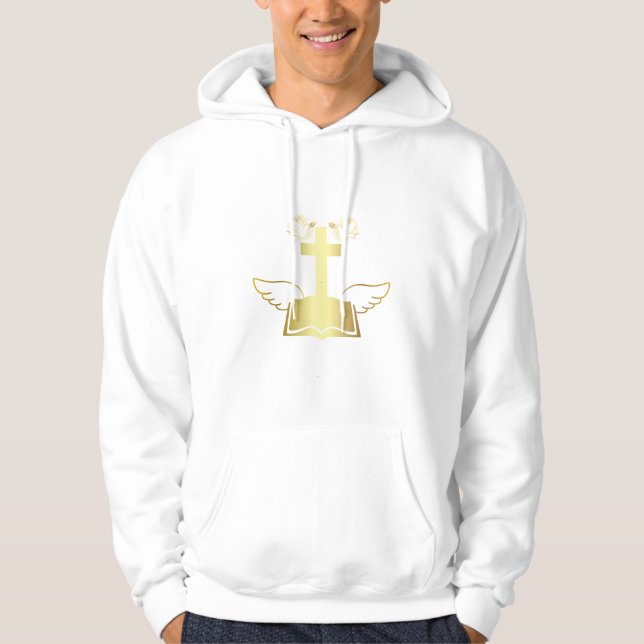 sweat a capuche motif croix jesus hoodie (Vorderseite)