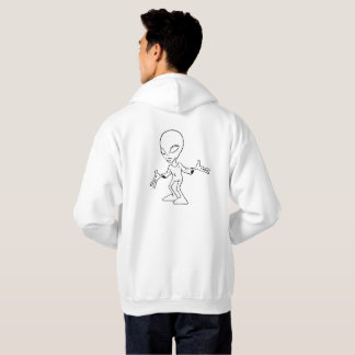 Sweat an Kapuze weiß aliendesign Hoodie