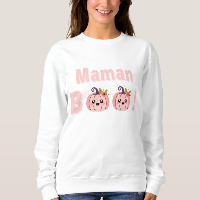 Sweat Frau Halloween - Mama BOO Kawaii Sweatshirt (Vorderseite)