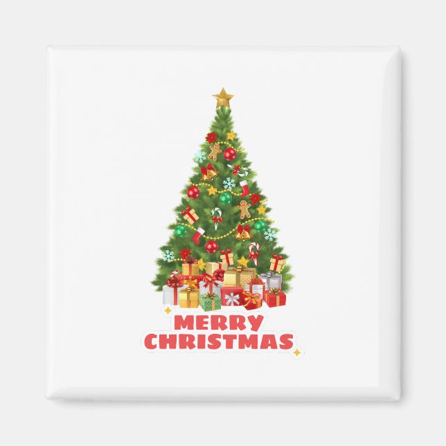 Sweat fröhlich und hell Weihnachtsfeiertag Magnet (Vorne)