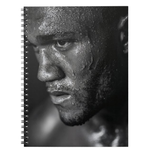Sweat Grit Determined Face Notebook Notizblock (Vorderseite)