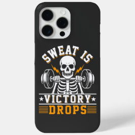 Sweat is Victory Drops White Fitness Gym Workout Case-Mate iPhone Hülle