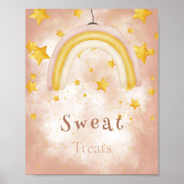 Sweat Leckereien Boho Regenbogen goldene Sterne Ma Poster