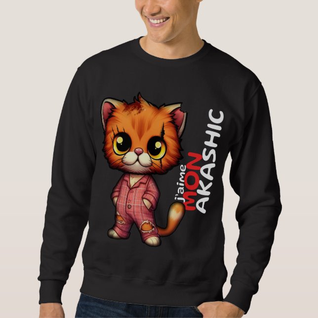 Sweat-Shirt Katze Wird Ich liebe Mein Akashic Sweatshirt (Vorderseite)