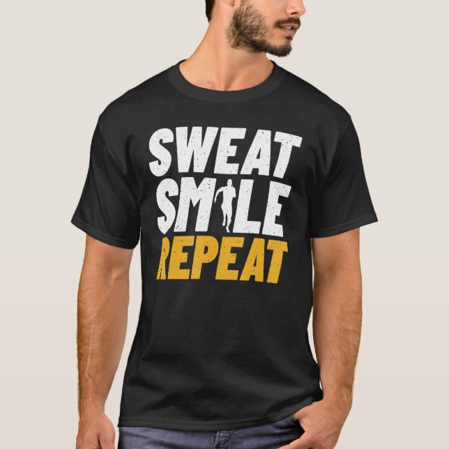 Sweat Smile Repeat Marathon Runner T-Shirt (Vorderseite)