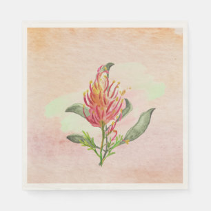Sweater Aquarellhintergrund Rosa Blumen Moderne Serviette