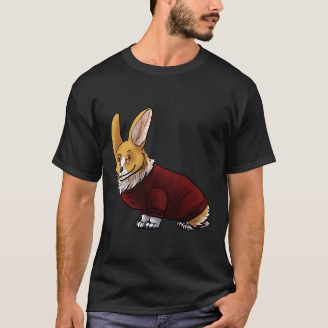 Sweater Corgi T-Shirt (Vorderseite)