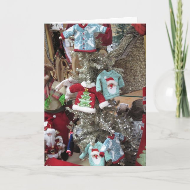 Sweater Ornamente Weihnachtskarten Feiertagskarte (Vorderseite)
