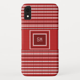 Sweater Red White Monogram Weihnachtsfeiertag Case-Mate iPhone Hülle