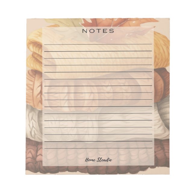 Sweater Weaather Notepad Notizblock (Vorderseite)