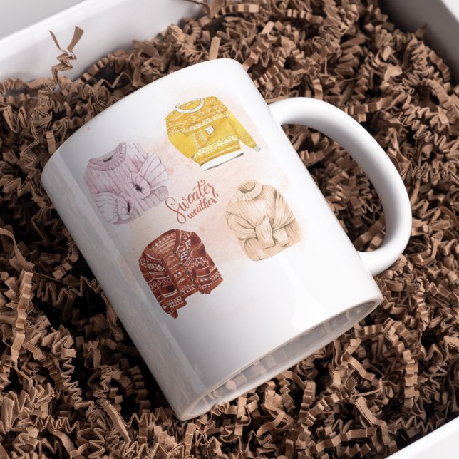 Sweater Weather Fall personalisierte Mug Kaffeetasse (Von Creator hochgeladen)