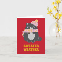 Sweater Weather Pink Scarf & Hat Kitty