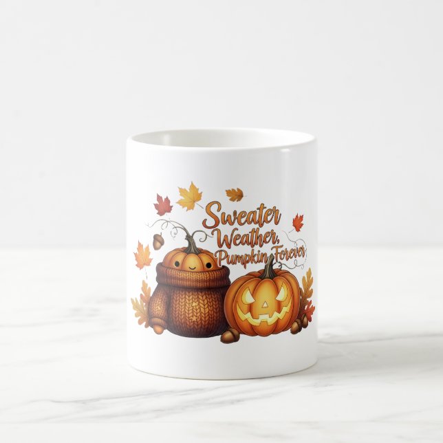 Sweater Weather, Pumpkin Forever Coffee Tasse (Mittel)