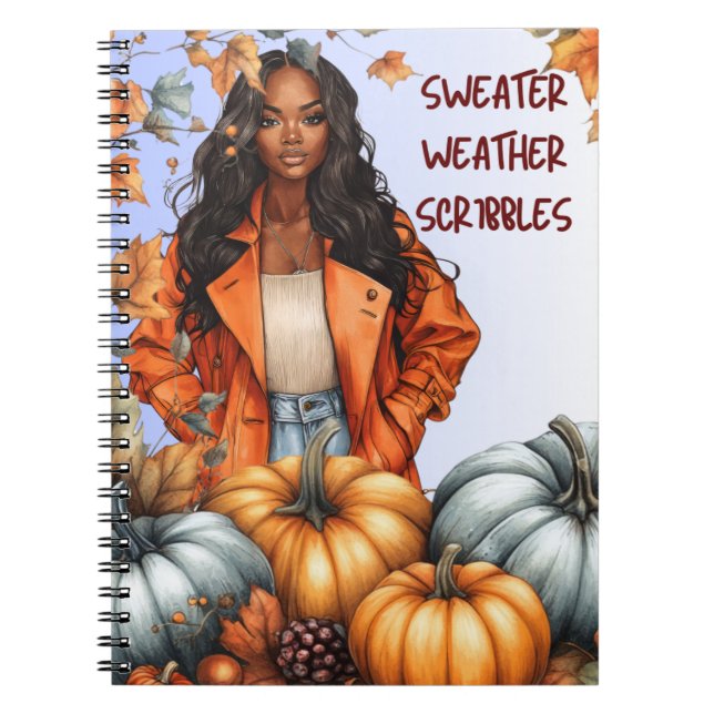 Sweater Weather Scribbles Notebook Notizblock (Vorderseite)