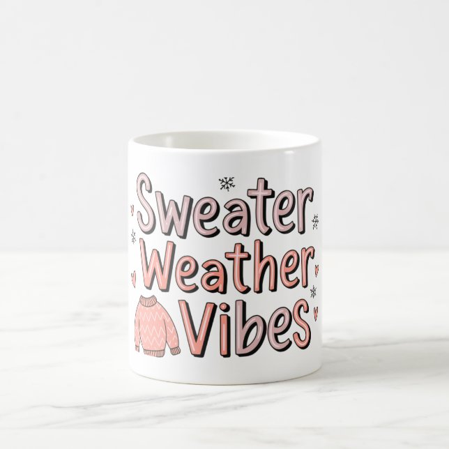 Sweater Weather Vibes Kaffeetasse (Mittel)