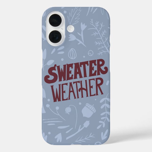 Sweater Wetter Gemütliche Herbst Case-Mate iPhone Hülle (Rückseite)