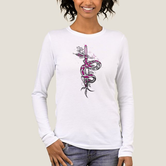 sweater with unusual cute snake print Tri-Blend shirt (Vorderseite)