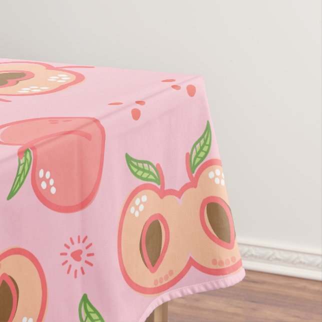 Sweatpfirsichmuster Tischdecke (Beispiel)