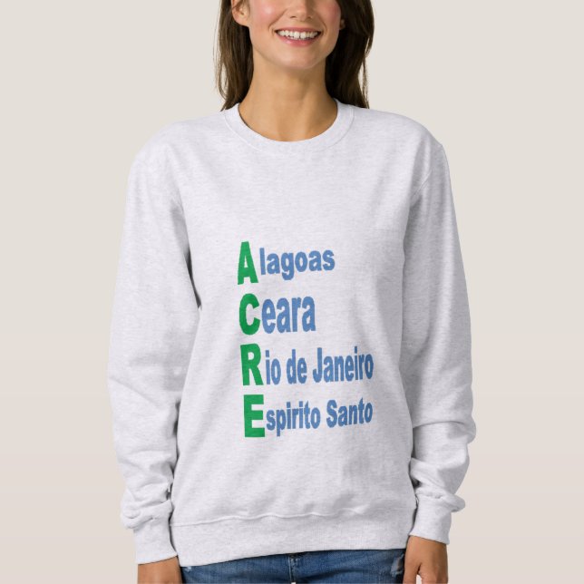 Sweatshirt ash BRAZIL TOURISMUS (Vorderseite)