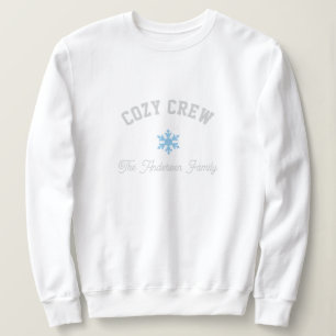 Sweatshirt aus weißer und blauer Schneeflocke