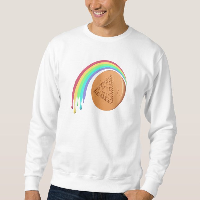 Sweatshirt Dalgona Triangle Melting Rainbow (Vorderseite)