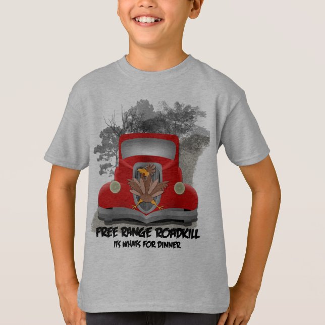 Sweatshirt, das sich in der Free Range Roadkill be T-Shirt (Vorderseite)