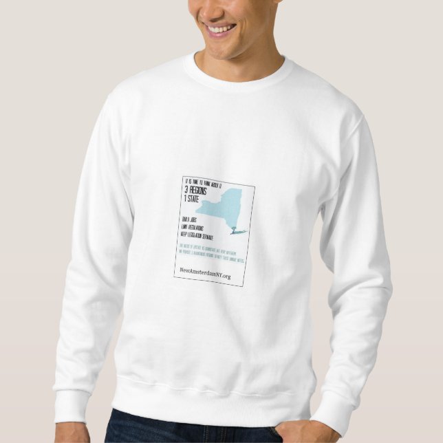 Sweatshirt der Männer der Verteilungs-NYS (Vorderseite)