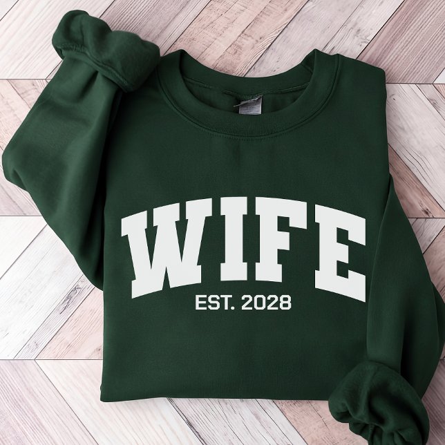 Sweatshirt Ehefrau Ehemann, Personalisiertes Gesch (Engagement gifts for couples, Wedding gifts for bride and groom, Wifey and Hubby matching outfits)