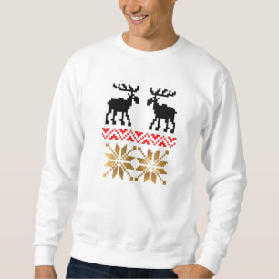 Sweatshirt Elch Schwarz Rot Gold Deutschland