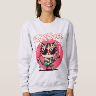 Sweatshirt für Frauen - Rock & Rawr Funny Kawaii C
