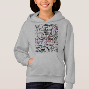 Sweatshirt hoodies grau Mathe gemustert