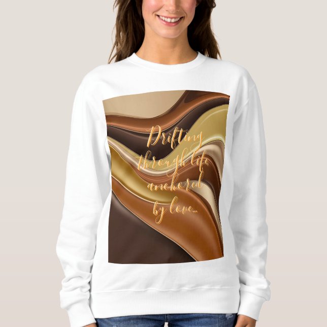 Sweatshirt in abstrakter Grafik (Vorderseite)