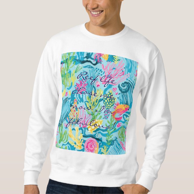 Sweatshirt in stylischer Grafik (Vorderseite)