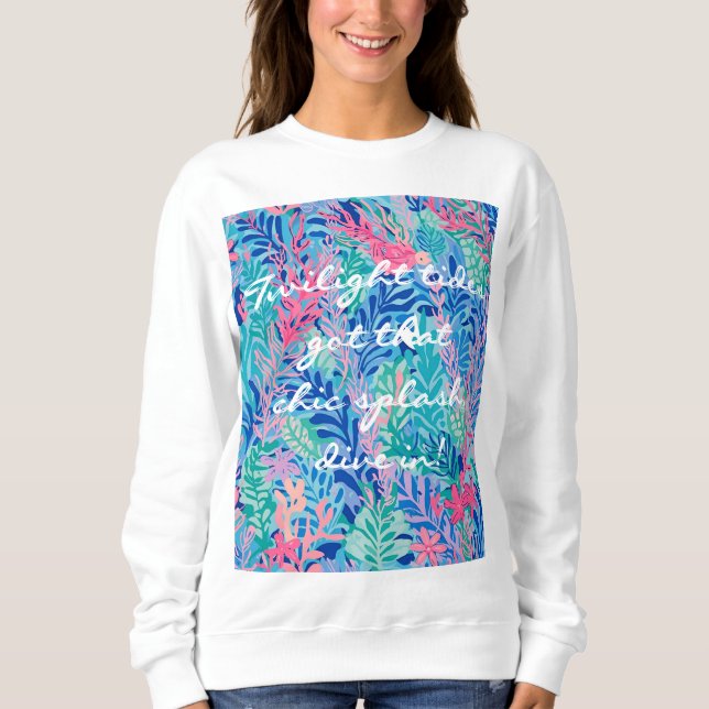 Sweatshirt in stylischer Grafik-Optik (Vorderseite)