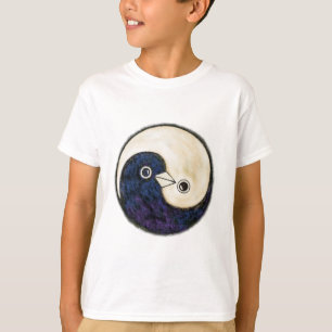 Sweatshirt kids Yin Yang design with doves" T-Shirt
