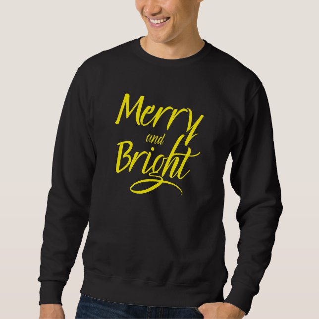 Sweatshirt : Merry and Bright (black) (Vorderseite)