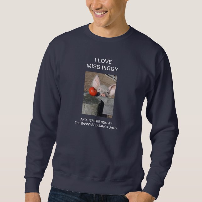 Sweatshirt mit Bauernhofschwein (Vorderseite)
