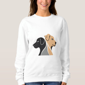 Sweatshirt mit Double Dog Grafik für Hunde Liebhab